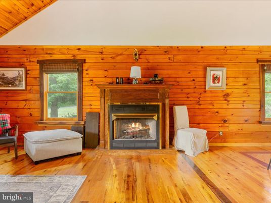 Fireplace, Interior, Wood Texture Flooring, Wooden Walls