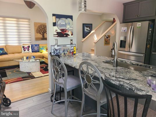 Interior, Kitchen, Living room, Stainless Steel Appliances, Wood Texture Flooring