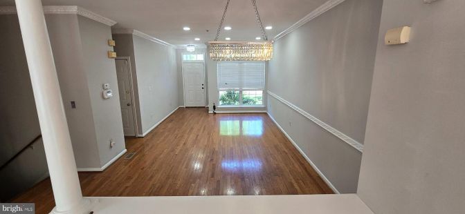 Chandelier, Interior, Recessed Lighting, Wood Texture Flooring