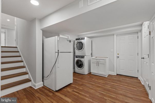 Interior, Recessed Lighting, Utility Closets, Washer, Wood Texture Flooring