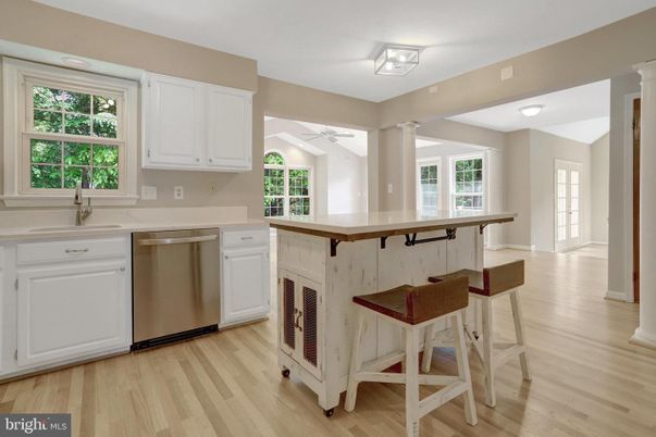 Interior, Kitchen, Wood Texture Flooring
