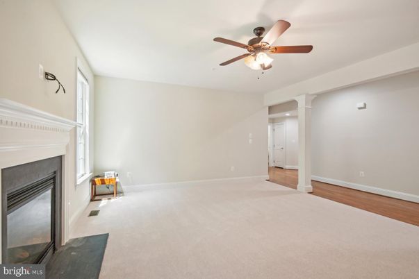 Empty room, Fireplace, Interior, Wood Texture Flooring