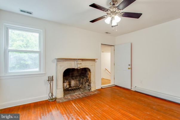 Empty room, Fireplace, Interior, Wood Texture Flooring