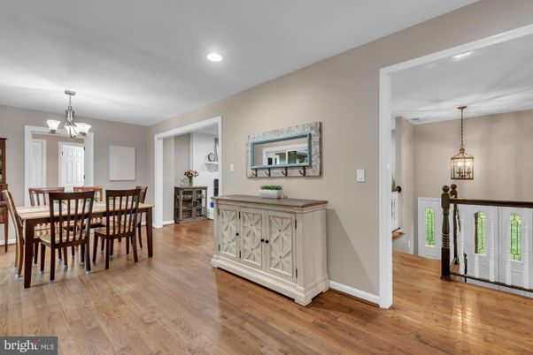 Chandelier, Dining room, Interior, Pendant Lights, Recessed Lighting, Wood Texture Flooring