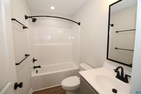 Bathroom, Interior, Recessed Lighting, Wood Texture Flooring
