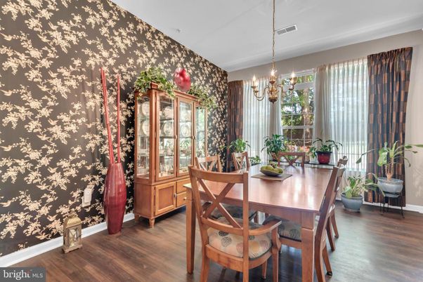 Chandelier, Dining room, Interior, Wood Texture Flooring