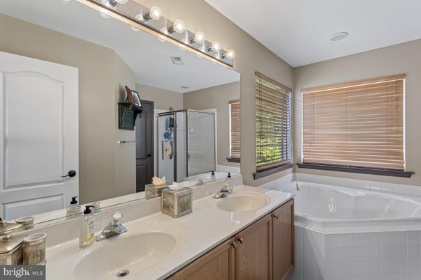 Bathroom, Dual Sink Vanities, Glass Shower, Interior