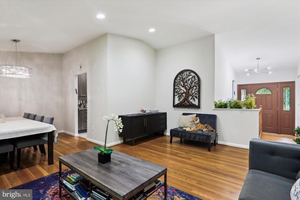 Dining room, Interior, Pendant Lights, Recessed Lighting, Wood Texture Flooring