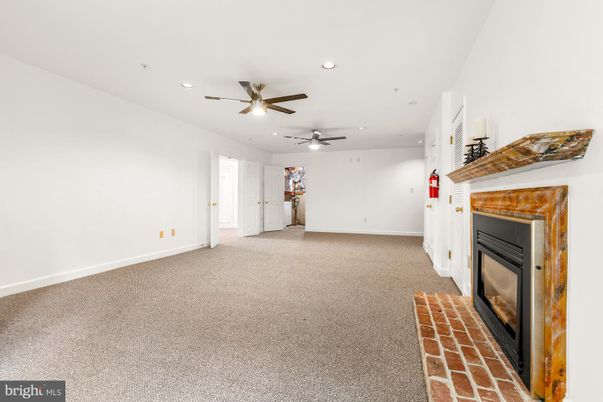 Empty room, Fireplace, Interior, Recessed Lighting