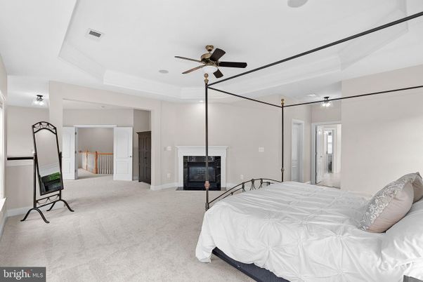 Bedroom, Fireplace, Interior