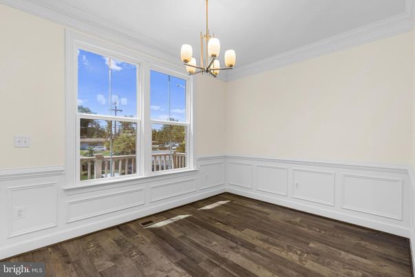 Chandelier, Empty room, Interior, Pendant Lights, Wood Texture Flooring