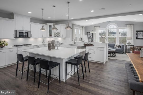 Interior, Kitchen, Living room, Pendant Lights, Recessed Lighting, Stainless Steel Appliances, Wood Texture Flooring