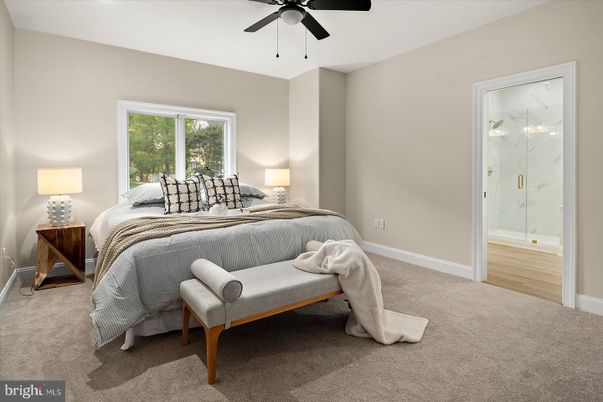 Bedroom, Interior, Marble Walls, Wood Texture Flooring