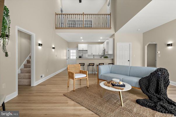 Interior, Kitchen, Living room, Recessed Lighting, Wood Texture Flooring