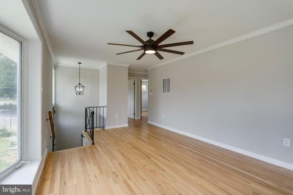 Empty room, Interior, Pendant Lights, Wood Texture Flooring