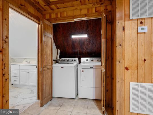 Interior, Utility Closets, Washer, Wooden Ceilings, Wooden Walls