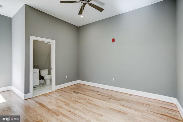 Bathroom, Empty room, Interior, Recessed Lighting, Wood Texture Flooring