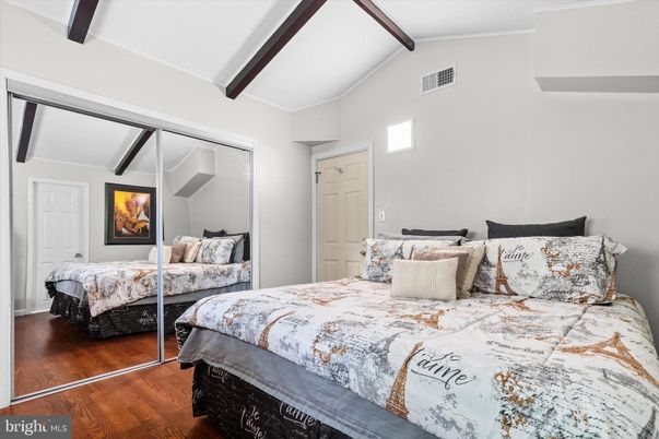 Bedroom, Interior, Wooden Beams, Wood Texture Flooring