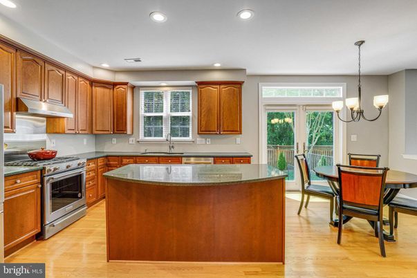 Chandelier, Dining room, Interior, Kitchen, Pendant Lights, Recessed Lighting, Wood Texture Flooring