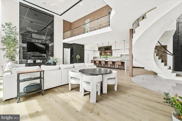 Dining room, Interior, Kitchen, Living room, Pendant Lights, Recessed Lighting, Wood Texture Flooring