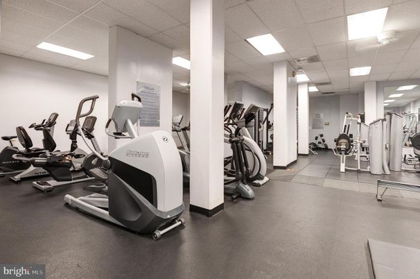 Fitness Equipment, Gym, Interior, Recessed Lighting
