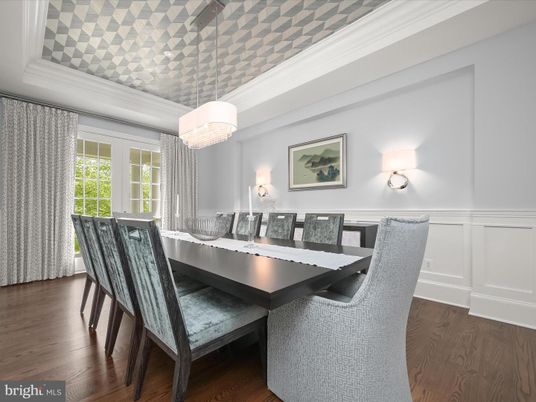Chandelier, Dining room, Interior, Wood Texture Flooring