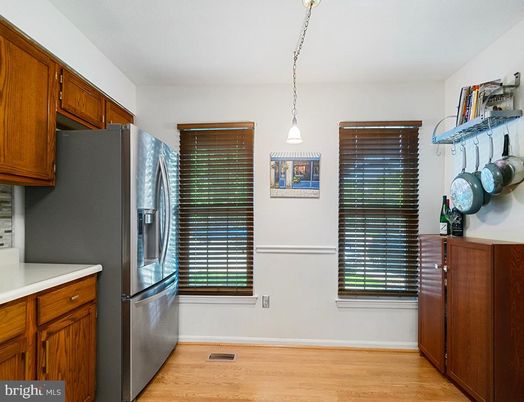 Interior, Kitchen, Pendant Lights, Stainless Steel Appliances, Wood Texture Flooring