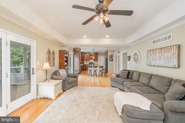 Interior, Kitchen, Living room, Recessed Lighting, Stainless Steel Appliances, Wood Texture Flooring