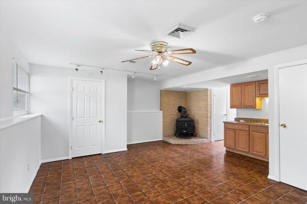 Empty room, Fireplace, Interior, Kitchen, Stone Walls