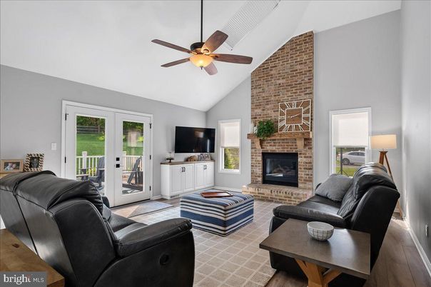 Fireplace, Interior, Living room, Stone Walls