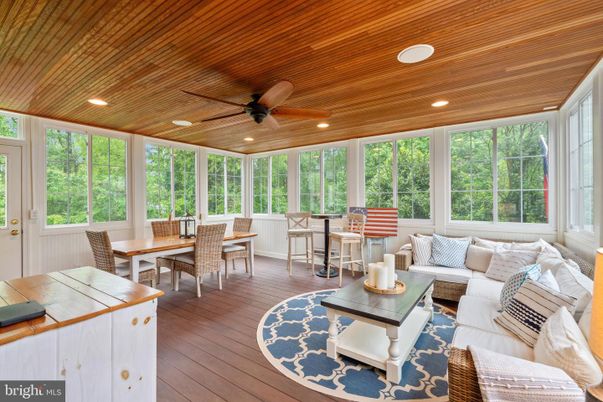 Dining room, Interior, Living room, Recessed Lighting, Wooden Ceilings, Wood Texture Flooring