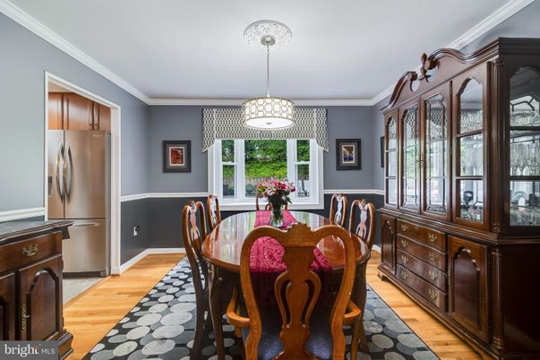 Dining room, Interior, Stainless Steel Appliances, Wood Texture Flooring