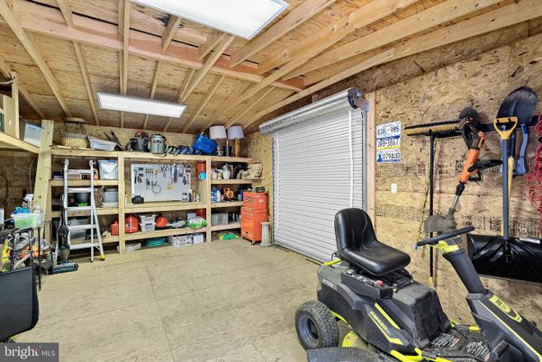 Fitness Equipment, Garage, Interior, Stone Walls, Wooden Beams, Wooden Ceilings
