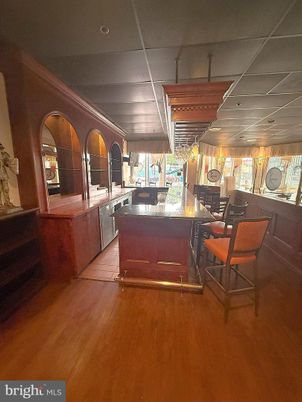 Dining room, Interior, Kitchen, Recessed Lighting, Wood Texture Flooring