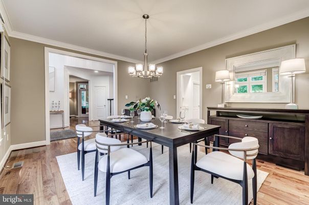 Chandelier, Dining room, Interior, Pendant Lights, Wood Texture Flooring