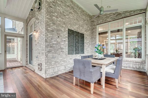 Dining room, Interior, Stone Walls, Wood Texture Flooring
