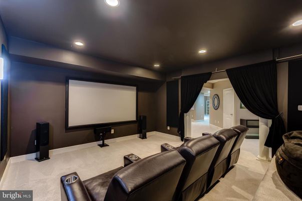 Home Theatre Room, Interior, Projection Screen, Recessed Lighting, Theatre Room