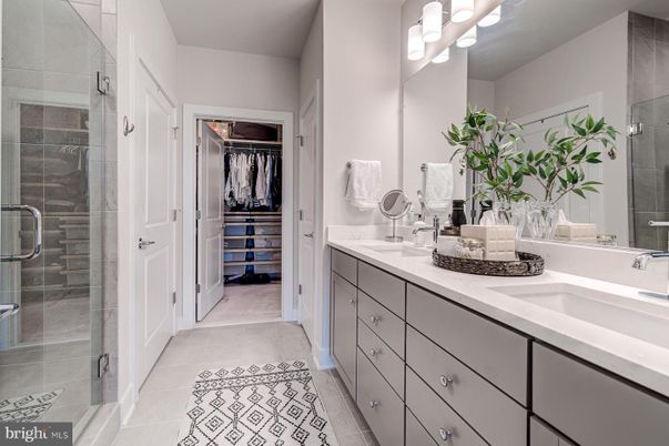 Bathroom, Dual Sink Vanities, Glass Shower, Interior, Walk-in Closets