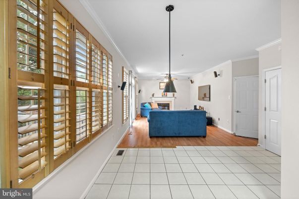 Fireplace, Interior, Pendant Lights, Recessed Lighting, Wood Texture Flooring