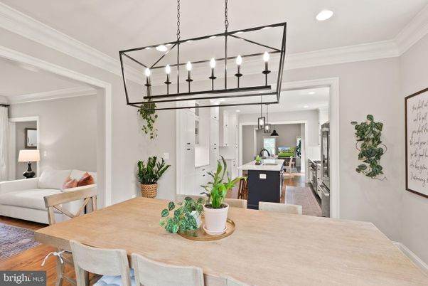 Dining room, Interior, Kitchen, Living room, Pendant Lights, Recessed Lighting, Wood Texture Flooring