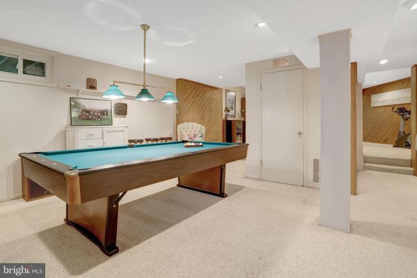 Billiard Table, Game Room, Interior, Pendant Lights, Recessed Lighting