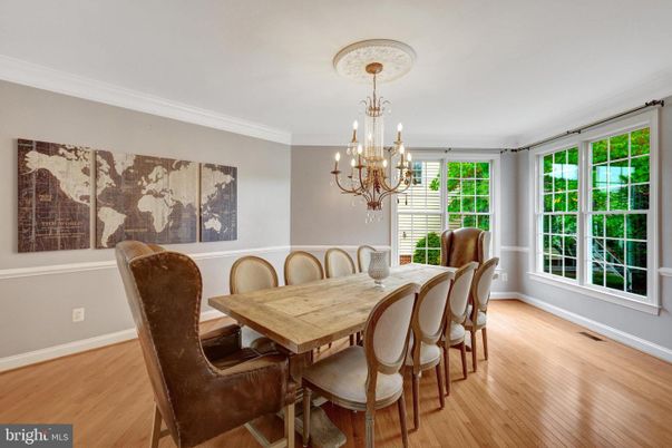 Chandelier, Dining room, Interior, Wood Texture Flooring