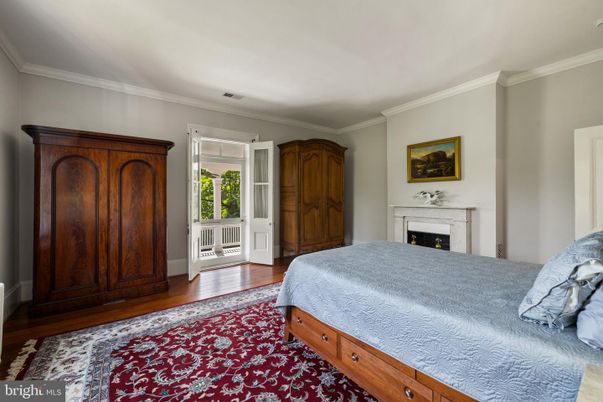 Bedroom, Fireplace, Interior, Wood Texture Flooring