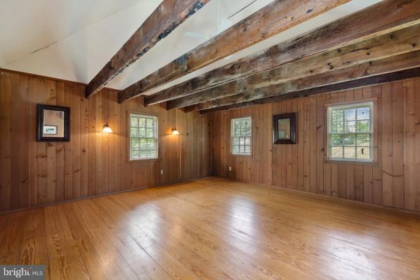 Empty room, Interior, Wooden Beams, Wood Texture Flooring, Wooden Walls
