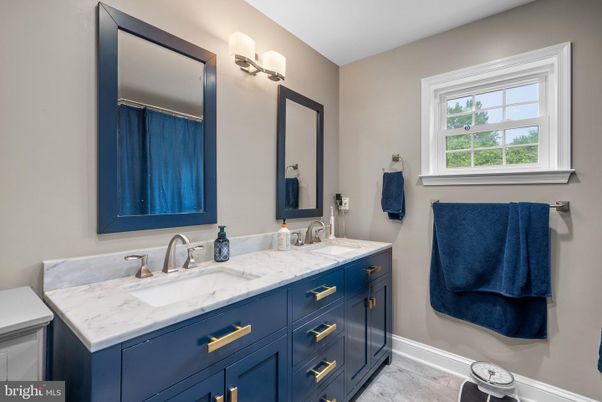 Bathroom, Dual Sink Vanities, Interior, Wood Texture Flooring