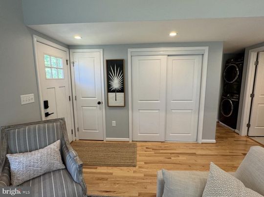 Interior, Recessed Lighting, Utility Closets, Washer, Wood Texture Flooring