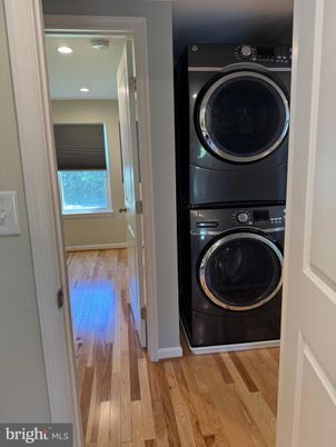 Interior, Recessed Lighting, Utility Closets, Washer, Wood Texture Flooring