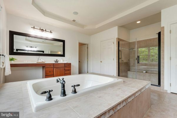 Bathroom, Glass Shower, Interior, Recessed Lighting, Tile Countertops