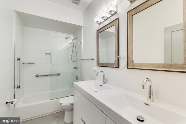 Bathroom, Dual Sink Vanities, Glass Shower, Interior