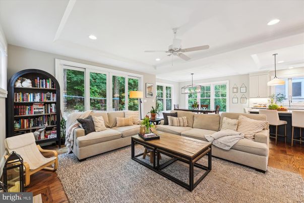 Dining room, Interior, Kitchen, Living room, Pendant Lights, Recessed Lighting, Wood Texture Flooring